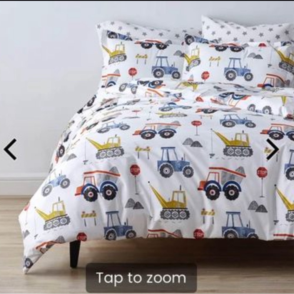 The Company Store Construction Full Size Duvet Cover and 2 Shams
